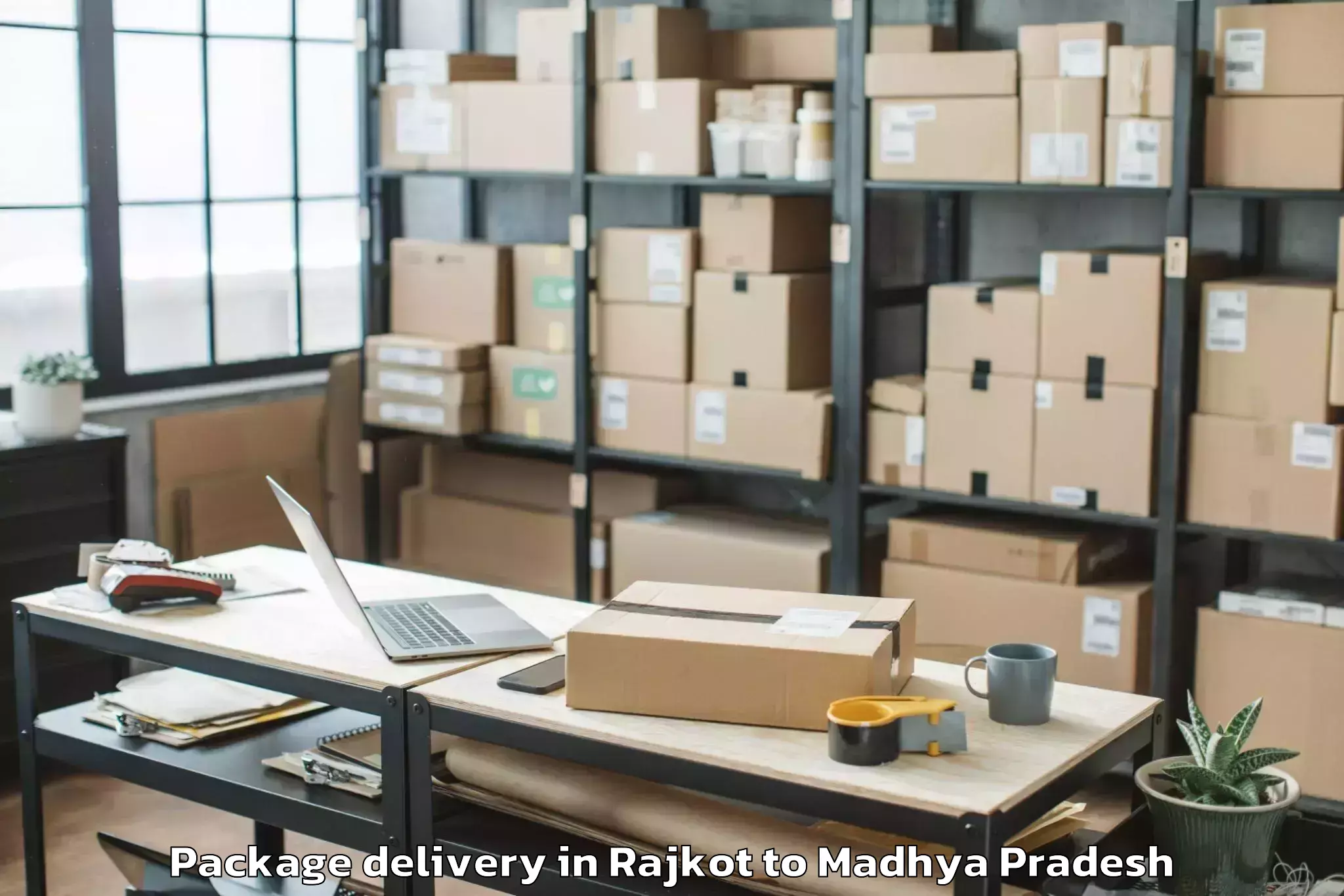 Book Rajkot to Narwar Package Delivery Online